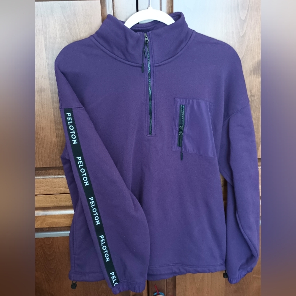 Peloton 1/4 zip Workout Athletic pullover Purple Athleisure M Women's